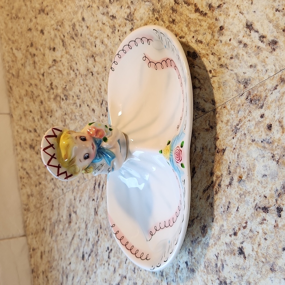 Extremely Rare Vintage Lefton Miss Dainty Candy Dish